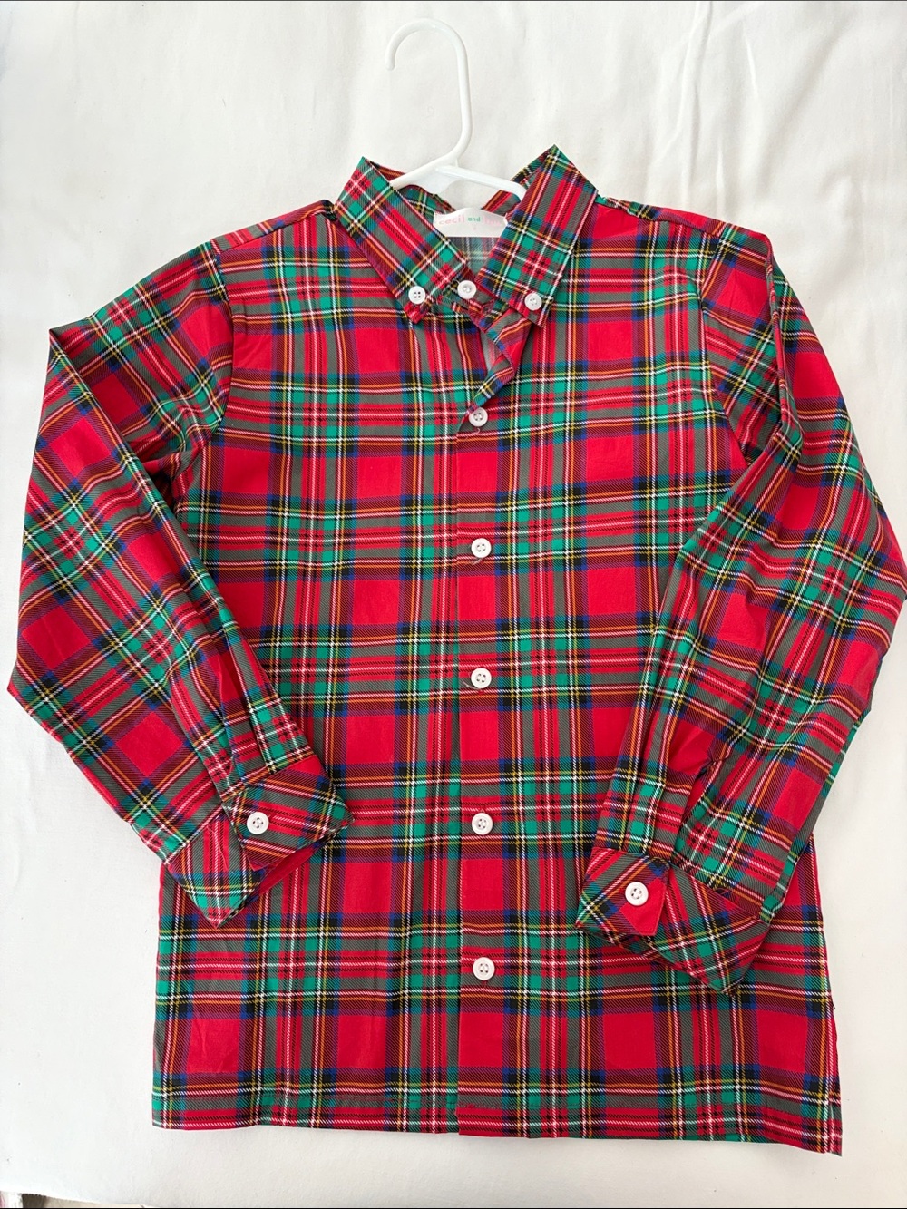 Cecil & Lou Red Plaid Button-Down Kids Shirt